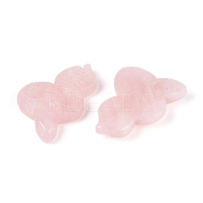 Natural Rose Quartz Cobra Display Decoration G-N348-05A-1