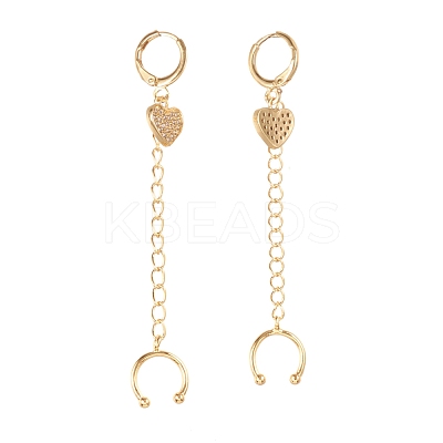 Brass Micro Pave Clear Cubic Zirconia Huggie Hoop Earrings ZIRC-Q205-12G-1