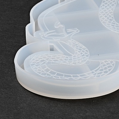 DIY Skull with Snake Dish Tray Silicone Statue Molds DIY-C056-07-1