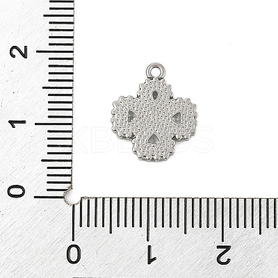 304 Stainless Steel Rhinestone Pendants STAS-E547-06A-P-1
