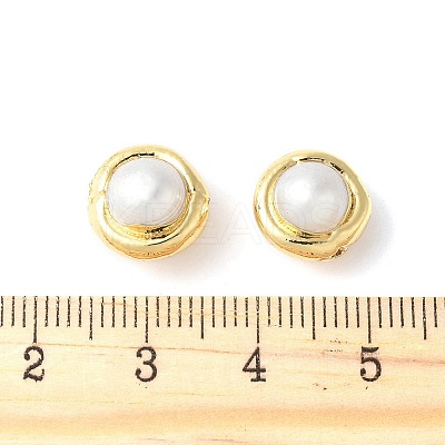 Electroplated Natural Cultured Freshwater Pearl Beads KK-P305-03G-1