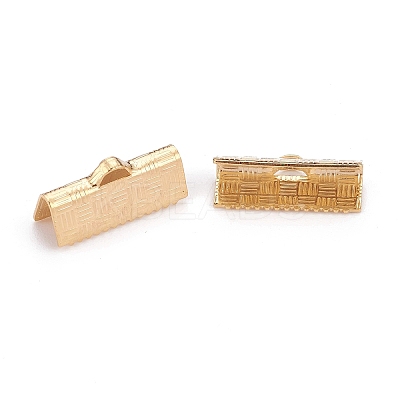 304 Stainless Steel Ribbon Crimp Ends LS-STAS-P249-27C-G-1