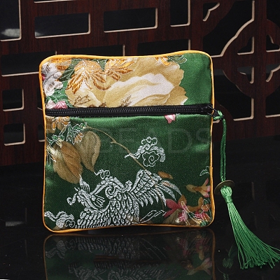 Square Chinese Style Cloth Tassel Bags PW-WG62144-12-1