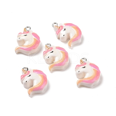 Opaque Resin Pendants RESI-J023-12A-1