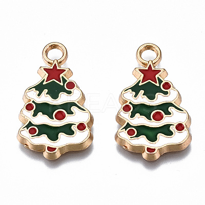 Rack Plating Alloy Enamel Pendants ENAM-Q443-025-RS-1