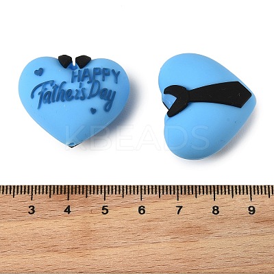 Father's Day Silicone Beads SIL-D014-03A-1