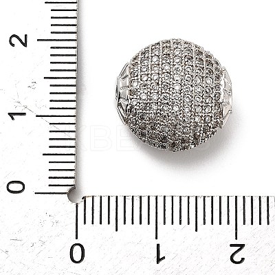 Brass Micro Pave Cubic Zirconia Beads KK-L229-023P-02-1