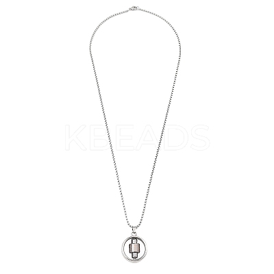 Zinc Alloy Pendant Necklaces NJEW-M211-14C-PB-1