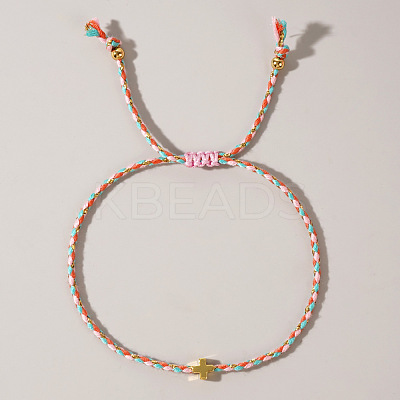 Mother's Day Adjustable Brass Bead Braided Bead Bracelets YE2550-6-1