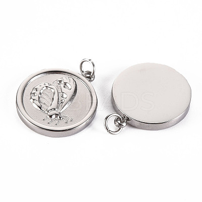 Non-Tarnish 304 Stainless Steel Pendants STAS-S116-125P-1