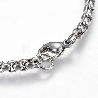 Non-Tarnish 304 Stainless Steel Box chain Necklaces NJEW-F242-13P-E-1
