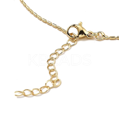 Golden Plated Brass Micro Pave Cubic Zirconia Pendant Necklaces LS-NJEW-L178-02G-03-1