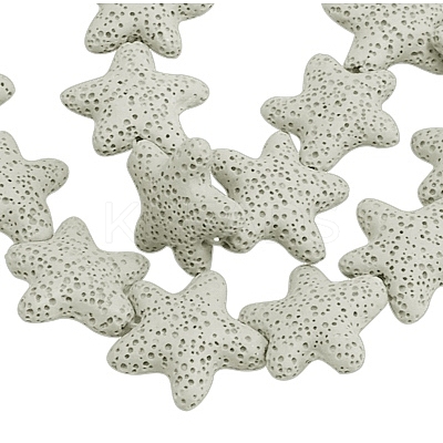Natural Lava Rock Beads Strands G915-1-1