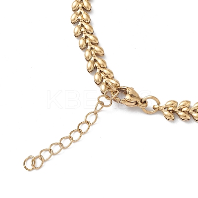 Ion Plating(IP) 304 Stainless Steel Cobs Chain Bracelets for Men Women STAS-B039-08G-1