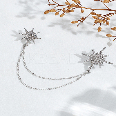 1Pc Star Crystal Rhinestone Brooch JEWB-LP0002-04-1