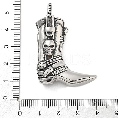 304 Stainless Steel Pendants STAS-V008-11AS-1