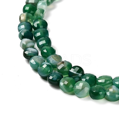Natural Banded Agate(Dyed & Heated) Beads Strands G-C179-A6mm-22-1