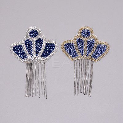 Crown Glitter Hotfix Rhinestone DIY-WH0265-17-1