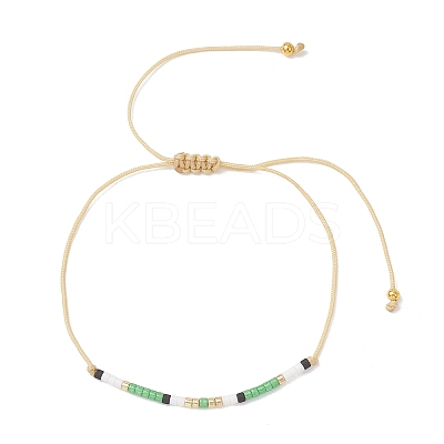7Pcs 7 Colors Bohemian Adjustable Cylinder Glass Seed Beads Braided Bead Bracelets Set for Women BJEW-MZ00289-1
