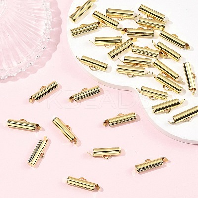 SHEGRACE Brass Slide On End Clasp Tubes XGRQ1R533-357G-1