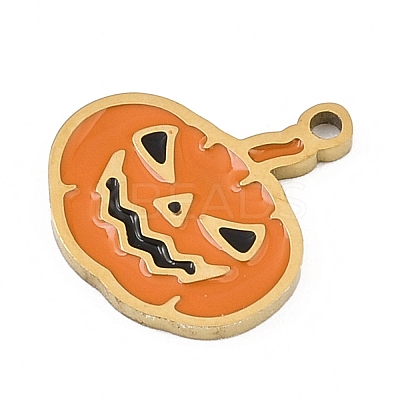 Halloween 304 Stainless Steel Enamel Pendants FIND-I068-01G-04-1