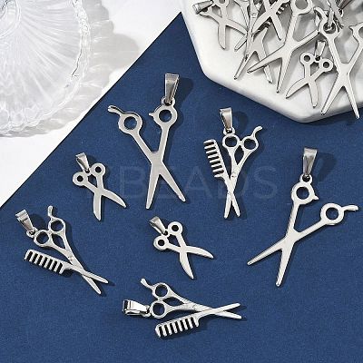 15Pcs 3 Styles 304 Stainless Steel Pendants STAS-CJ0002-49-1