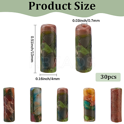 1 Strand Synthetic Gold Line Imperial Jasper Beads Strands G-PA0001-60-1