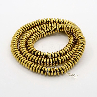 Grade A Electroplate Non-magnetic Synthetic Hematite Heishi Beads Strands X-G-M045-08B-1