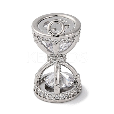 Ion Plating(IP) Brass Micro Pave Cubic Zirconia Pendants KK-U042-04P-1