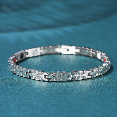304 Stainless Steel Panther Chain Watch Band Bracelets JB679A-1
