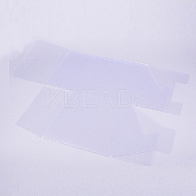 Frosted PVC Rectangle Favor Box Candy Treat Gift Box CON-WH0074-01B-1
