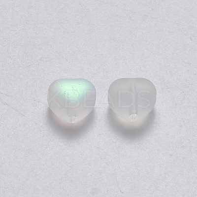 Transparent Spray Painted Glass Beads LS-GLAA-R211-02-C01-1