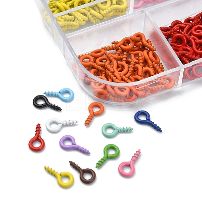Spray Painted Iron Screw Eye Pin Peg Bails IFIN-YW0001-37B-1