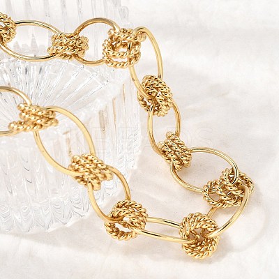 13MM Brass Oval Link Chain Necklaces NJEW-L013-02G-1