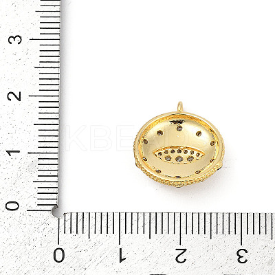 Brass Micro Pave Cubic Zirconia Pendants KK-U058-01G-1
