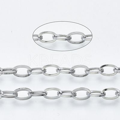 Tarnish Resistant 304 Stainless Steel Chains CHS-S001-03C-P-1