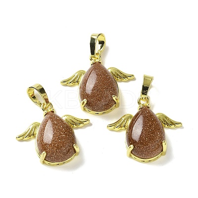 Synthetic Goldstone Pendants KK-F888-01G-23-1