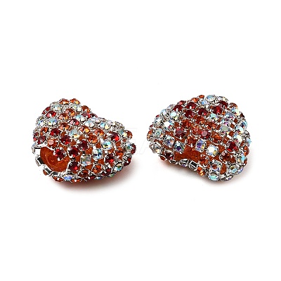 Sparkling Acrylic Heart Beads with Rhinestone Embellishment LS-OACR-NH0001-02A-01-1