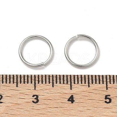Tarnish Resistant 304 Stainless Steel Open Jump Rings X-STAS-J013-10x1mm-01-1