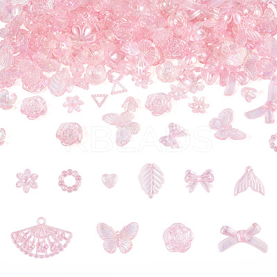 182Pcs 100G Transparent Acrylic Beads OACR-TA0003-66C-1