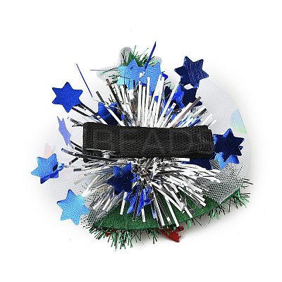 Christmas Theme Glitter Felt Fabric Alligator Hair Clip LS-PHAR-U002-01E-1