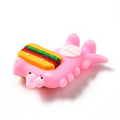 Dinosaur with Hamburger Shape PVC Pendants KY-E012-03B-1
