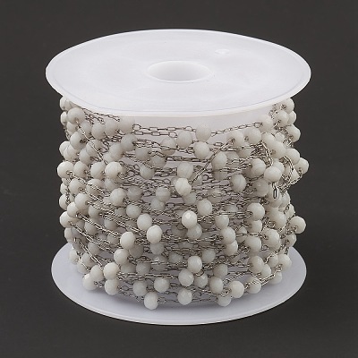 Glass Round Beaded Chains CHS-B003-04B-1