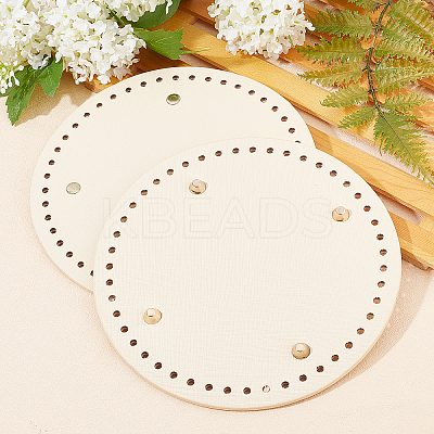 PU Leather Flat Round Bag Bottom FIND-PH0016-001I-1