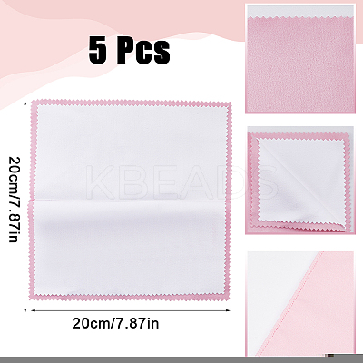5 Sheets 4 Layers Silver Polishing Cloth AJEW-SC0002-32-1