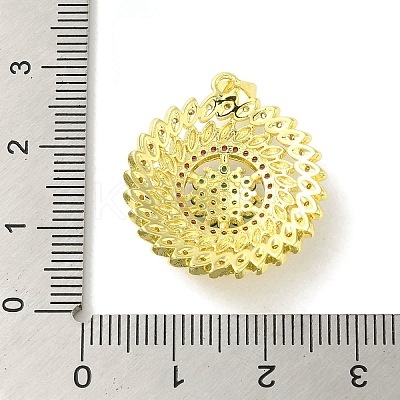 Brass Micro Pave Colorful Cubic Zirconia Pendants KK-Z042-20G-01-1