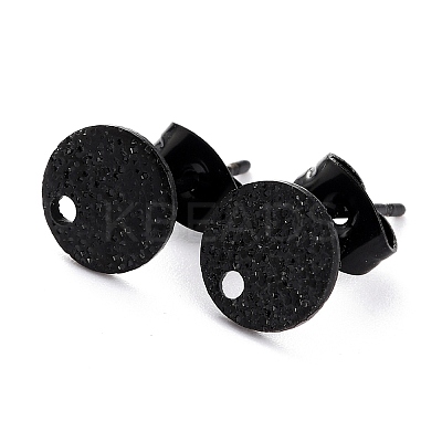 304 Stainless Steel Stud Earring Findings Ion Plating(IP) STAS-O144-01A-B-1
