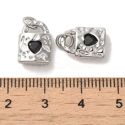 Brass Micro Pave Cubic Zirconia Pendants KK-H461-06P-04-1