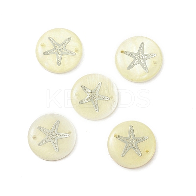 Natural Freshwater Shell Connector Charms LS-SHEL-XCP0001-05-1