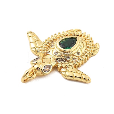 Brass Micro Pave Cubic Zirconia Pendants KK-L209-094G-1